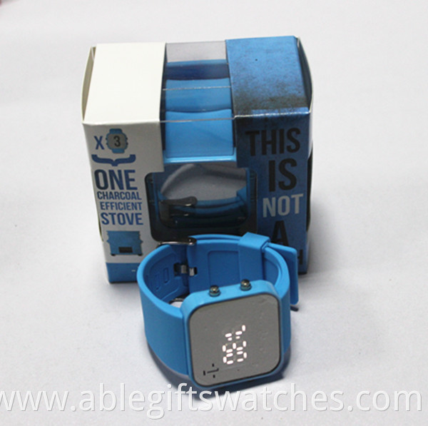 Silicone mirror LED watches